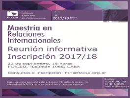Maestría en Relaciones Internacionales: Charla informativa