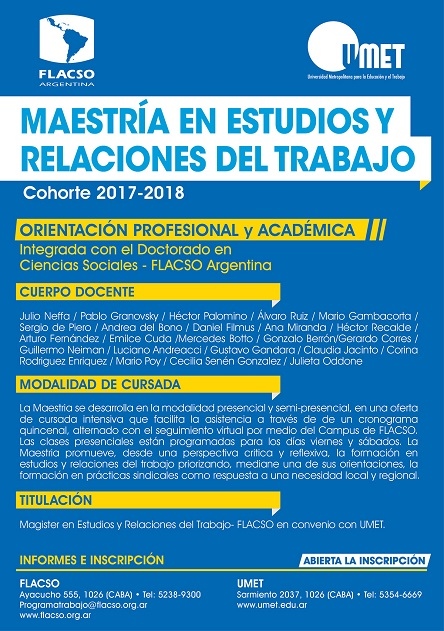 Maestría en Estudios y Relaciones del Trabajo