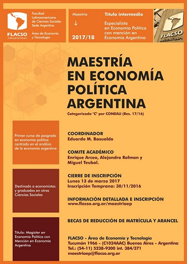 Maestría en Economía Política con mención en Economía Argentina: Charla informativa