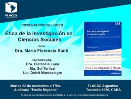 Presentación del libro: “Ética de la investigación en ciencias sociales”